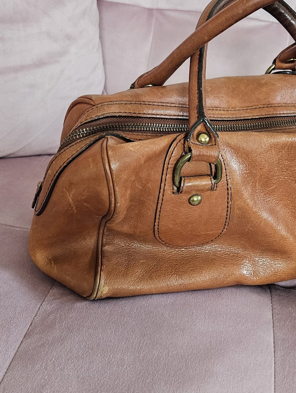 Banana Republic Brown Leather Bag or Satchel - Picture 5 of 6